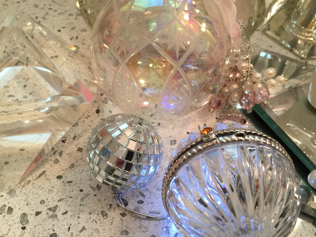 Some of the sparkly things added to the table decor. MotherDaughterProjects.com