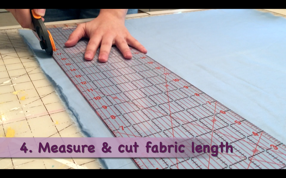 How to Make a Pillowcase Dress: Step 4 measure & cut fabric to length. MotherDaughterProjects.com