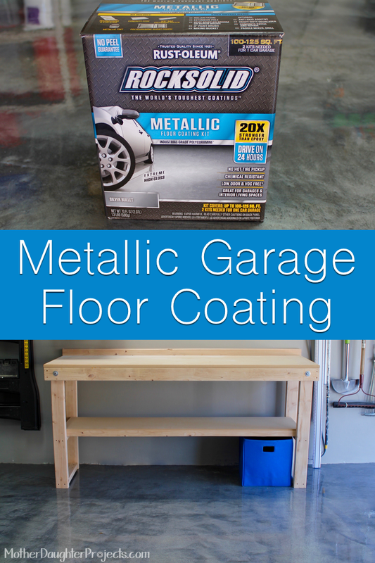 Metallic Garage Floor. MotherDaughterProjects.com
