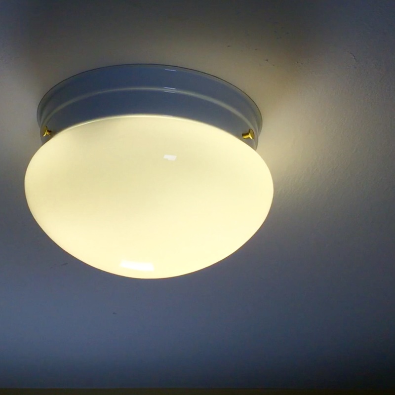 Replace a flush mount ceiling light. MotherDaughterProjects.com