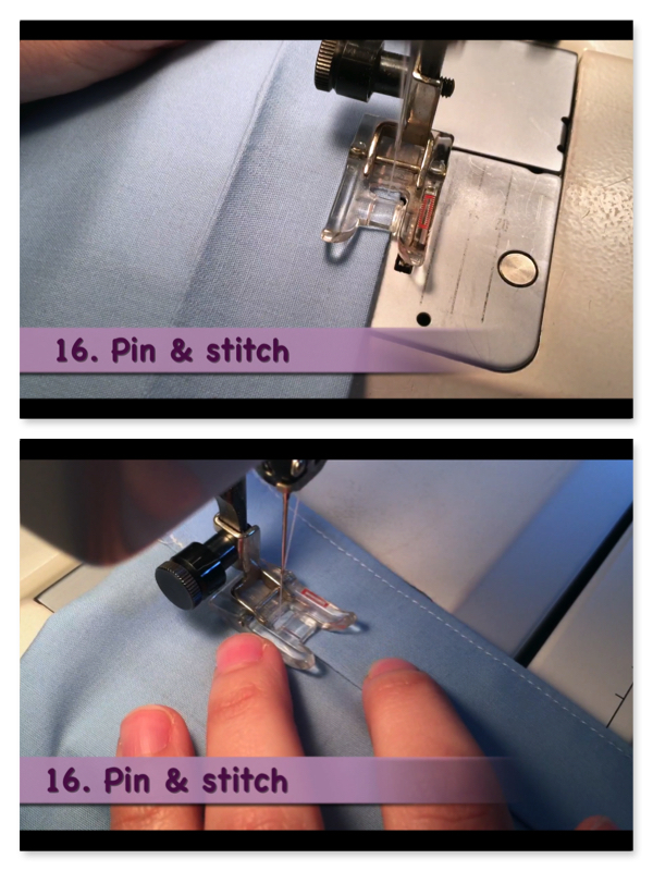 How to Make a Pillowcase Dress: Step 16, Stitch the casings close to the top edge and again on the folded edge.  MotherDaughterProjects.com