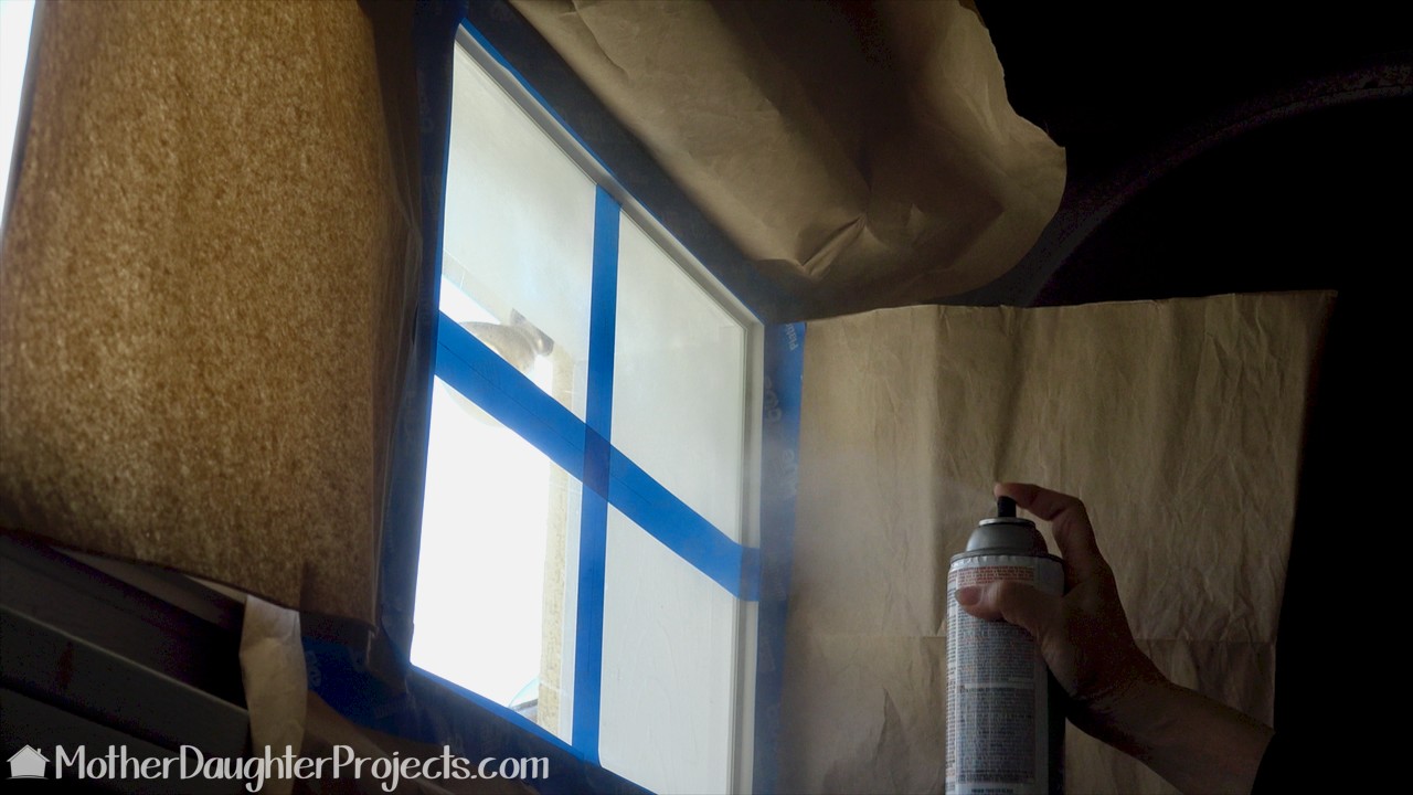 DIY Frosted Garage Door Windows - Mother Daughter Projects