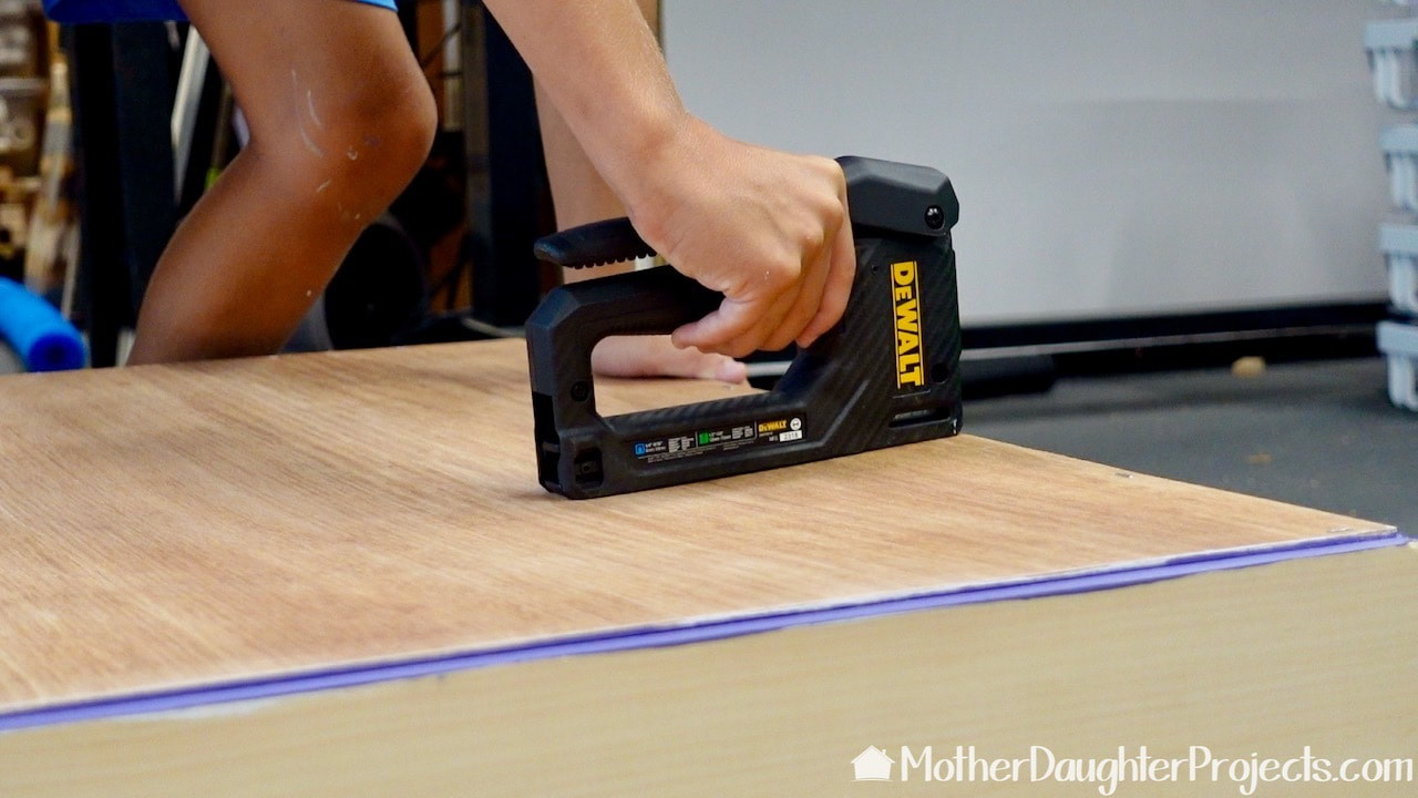 This Dewalt carbon fiber staple gun is one of the easiest to use. 