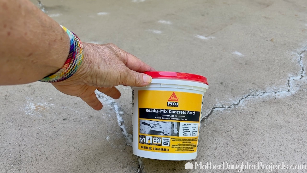 Sika Pro ready-mix concrete patch for fill the cracks.