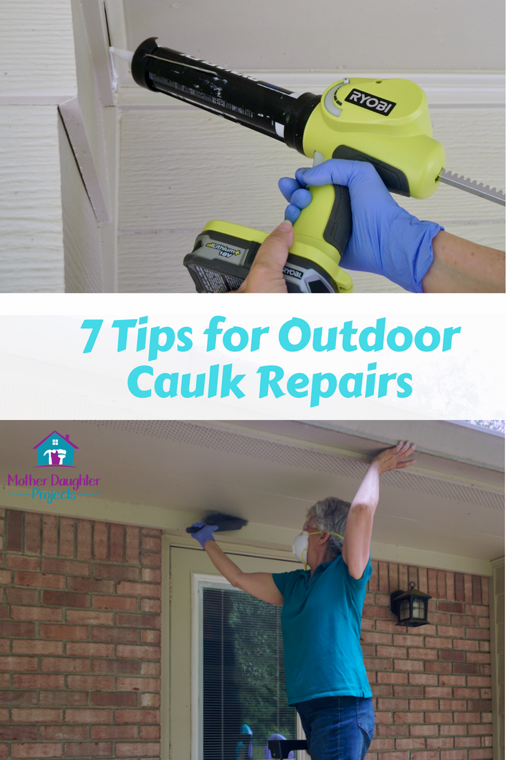 Check out these tips for exterior caulk repairs! Learn about some tools that will save you time and give you great results! #diy #caulk #dap #repair
