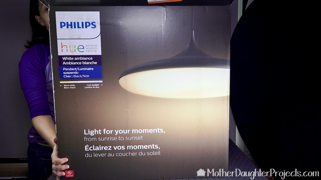The Philips Hue pendant smart home light.