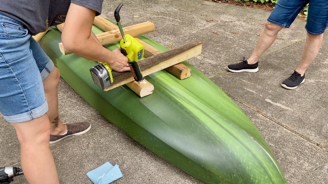 Trouble standing up? Install a Stand assist strap on your kayak with this  DIY project 