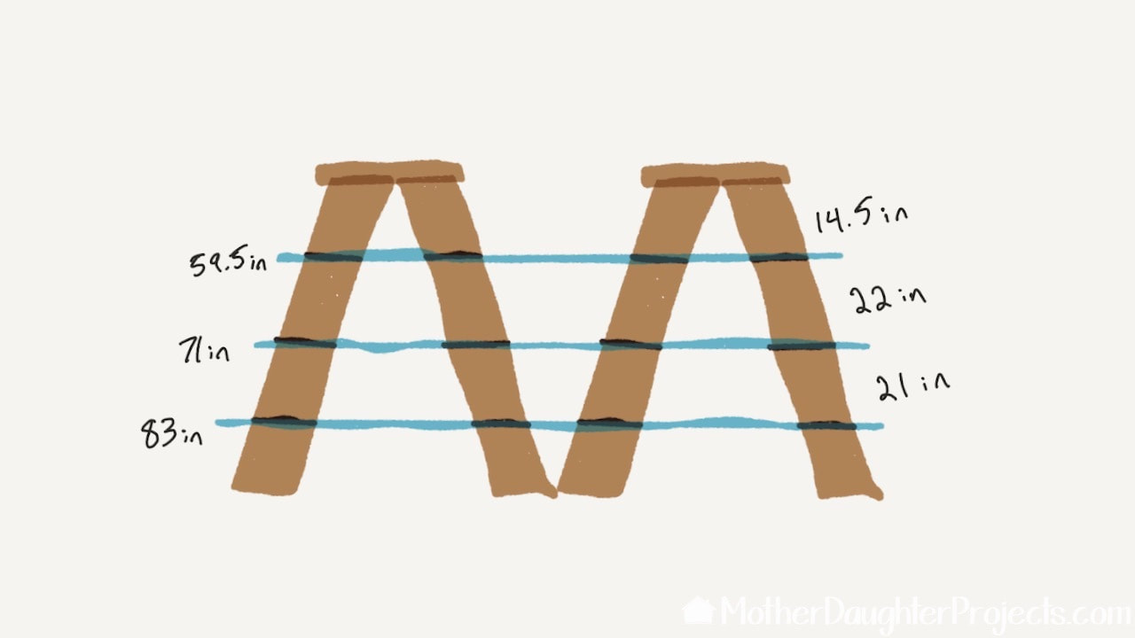 And another simple graphic showing the lengths of the wood picket 