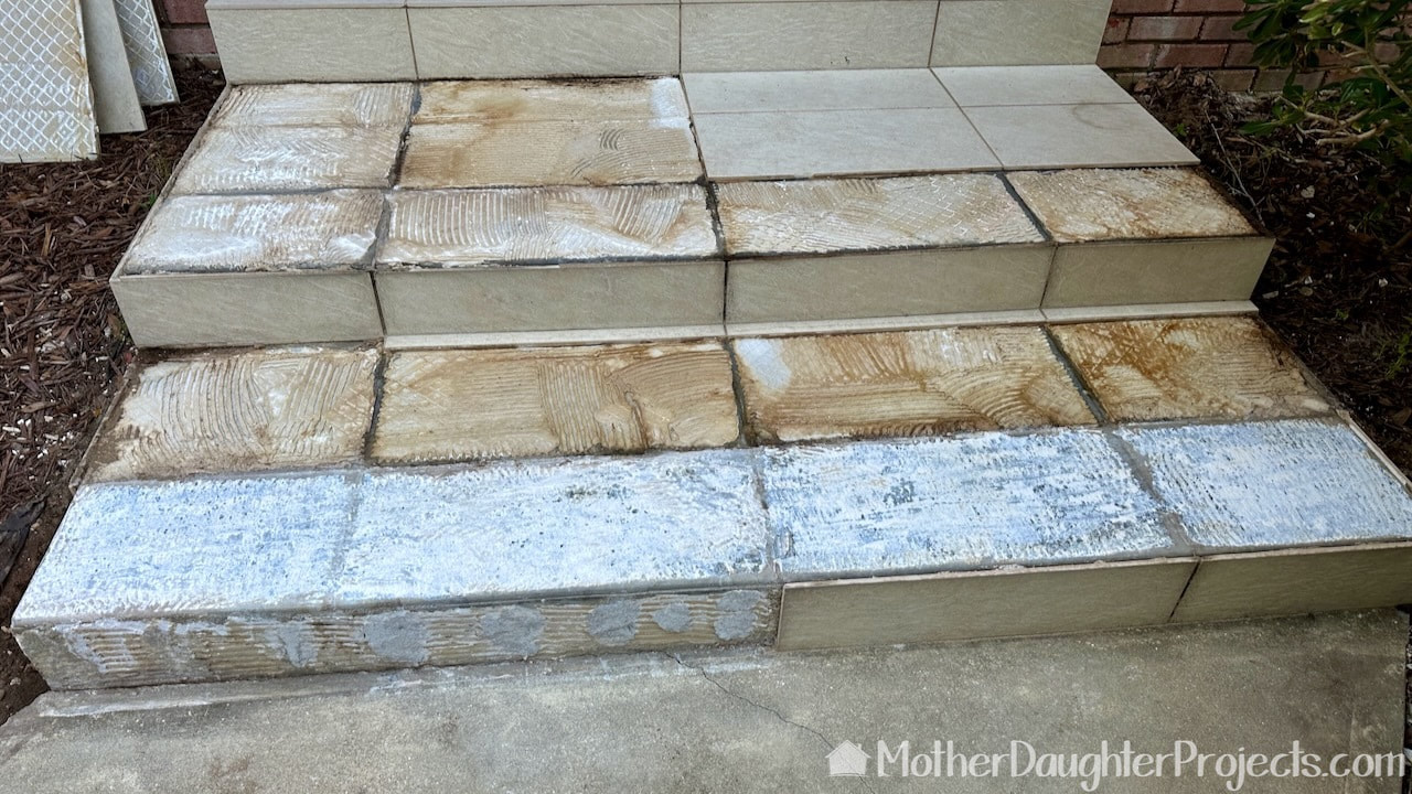 How to remove old tile mortar.