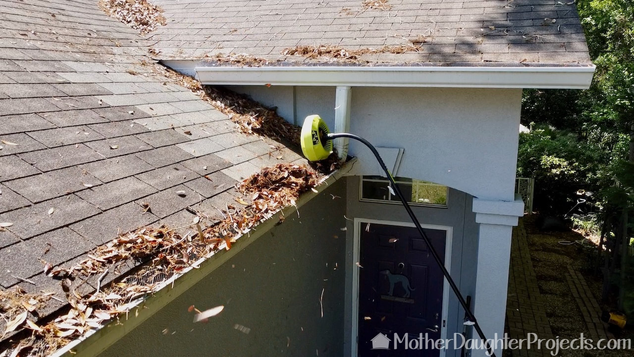 how to clean the gutters from around level. 