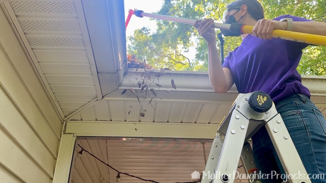 How to clean leaves from the valleys of your roof. 
