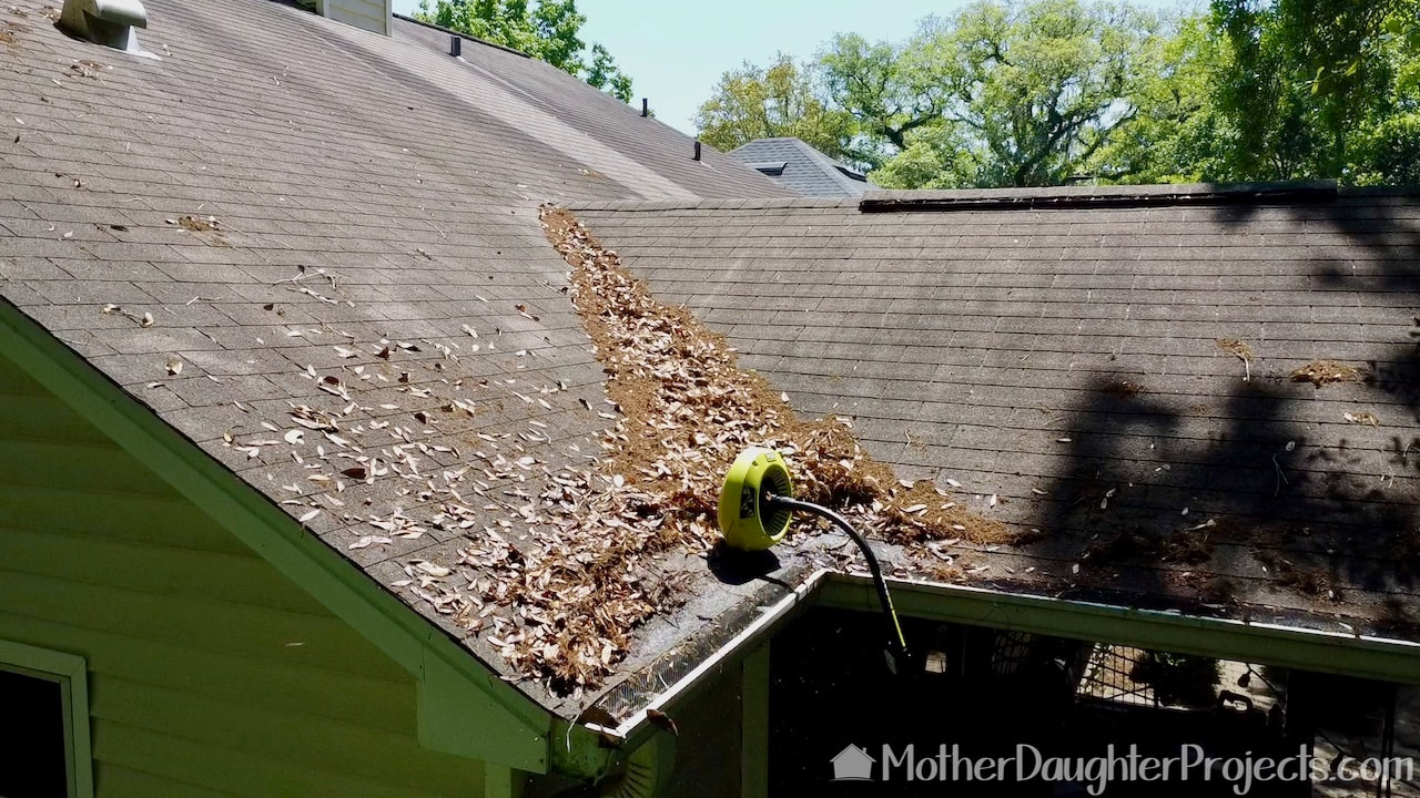Here's a look of the ryobi Expand It gutter blower attachment in action. 