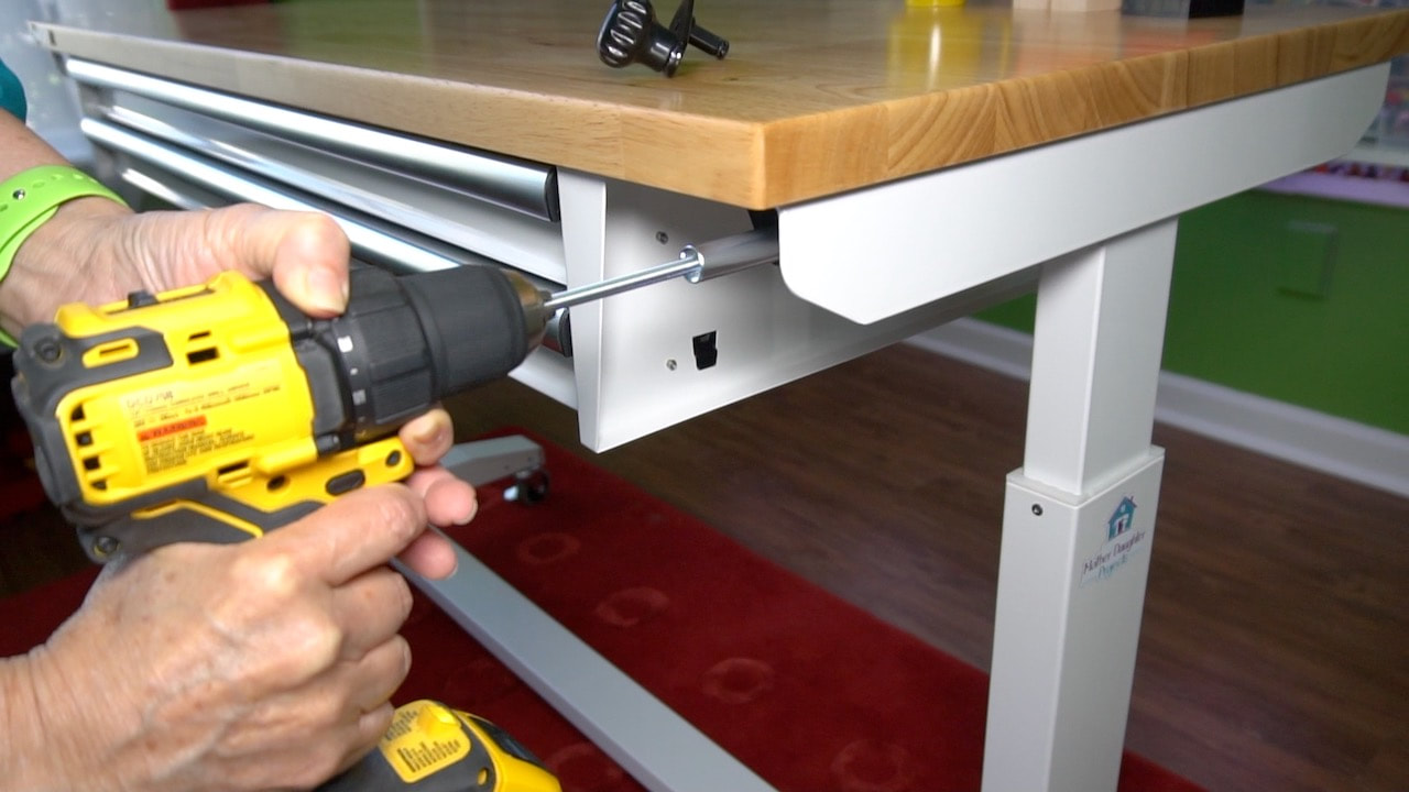 Husky work table can make crafting so much easier on your back. 
