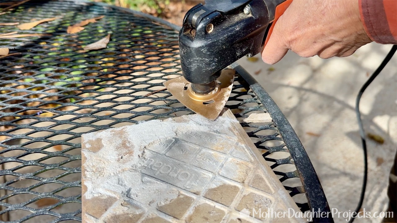 How to clean up the back side of used tile.