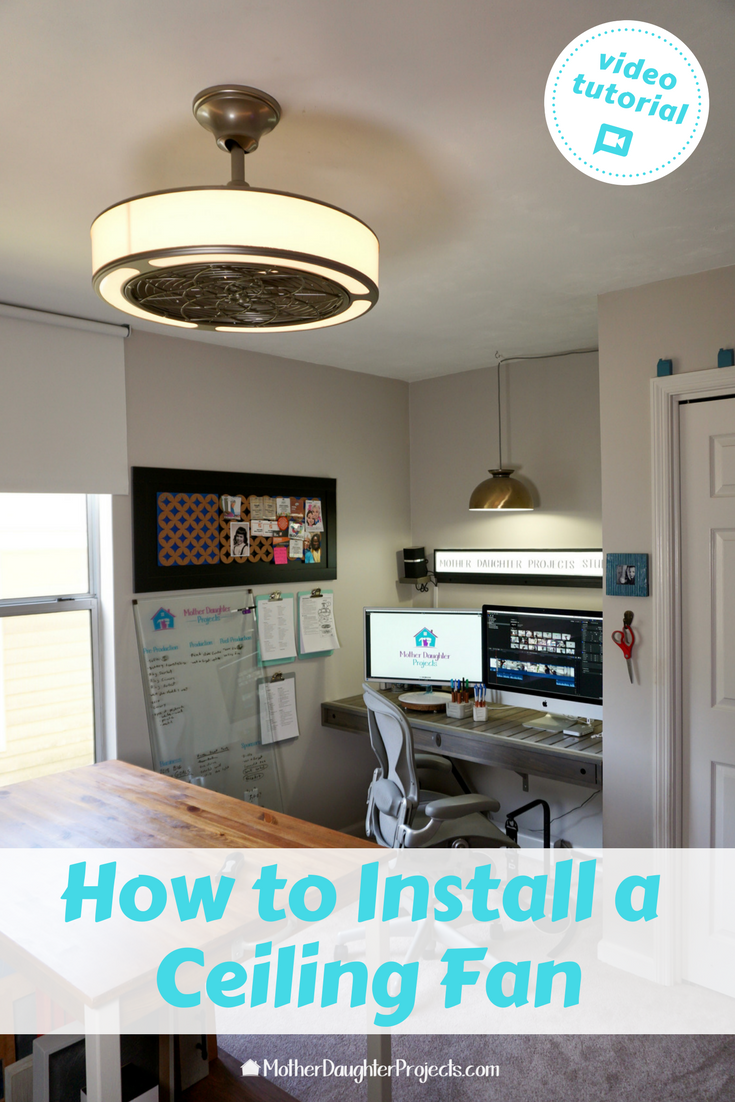Video how-to: Learn to DIY install the stile ceiling fan and LED light with enclosed blades! Remote control included.