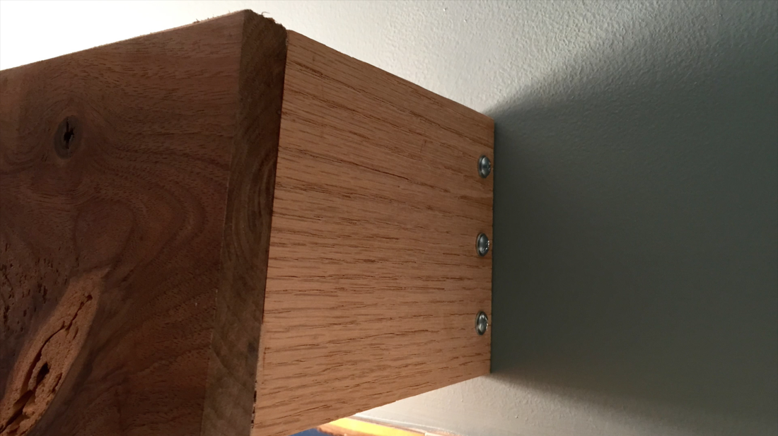 Wood cover for bathroom light fixture. MotherDaughterProjects.com