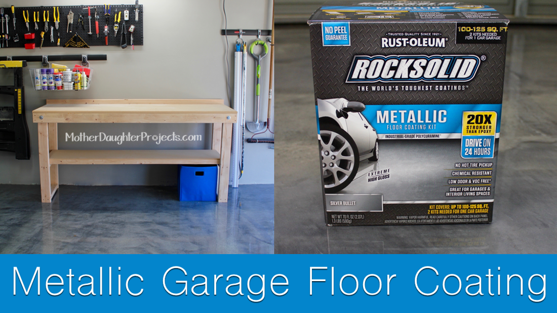 Metallic Garage Floor. MotherDaughterProjects.com