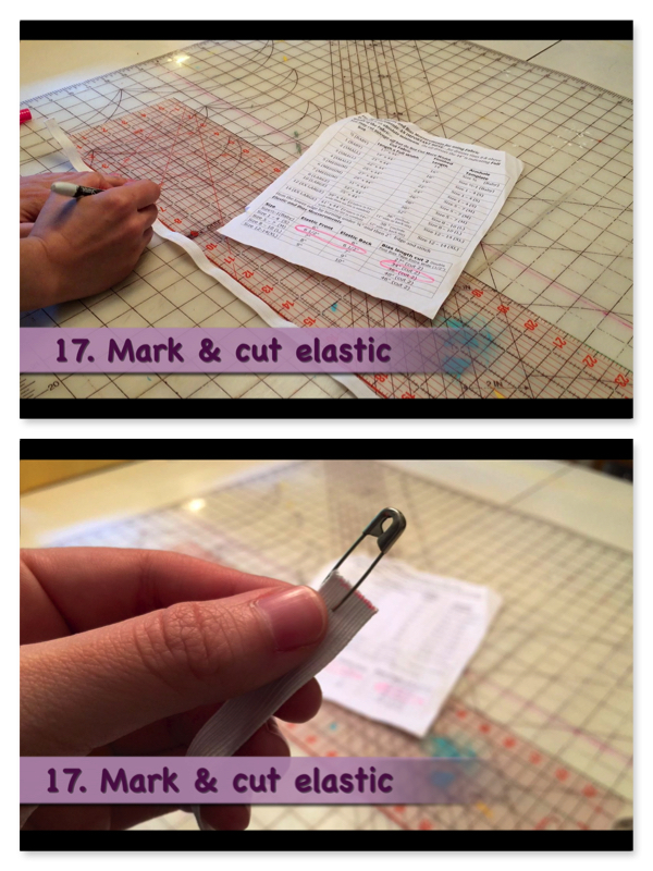 How to Make a Pillowcase Dress: Step 17, measure, mark & cut elastic.  MotherDaughterProjects.com