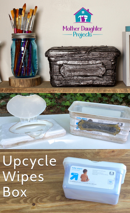 Upcycle Baby Wipes Box. MotherDaughterProjects.com