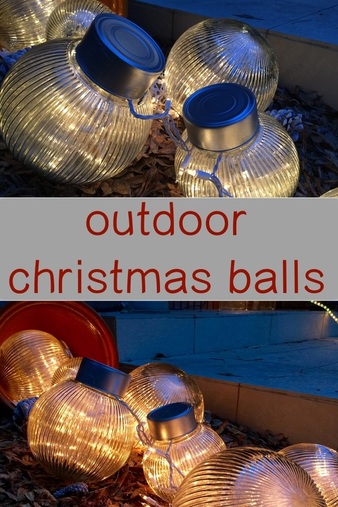 Outdoor Christmas Balls. MotherDaughterProjects.com