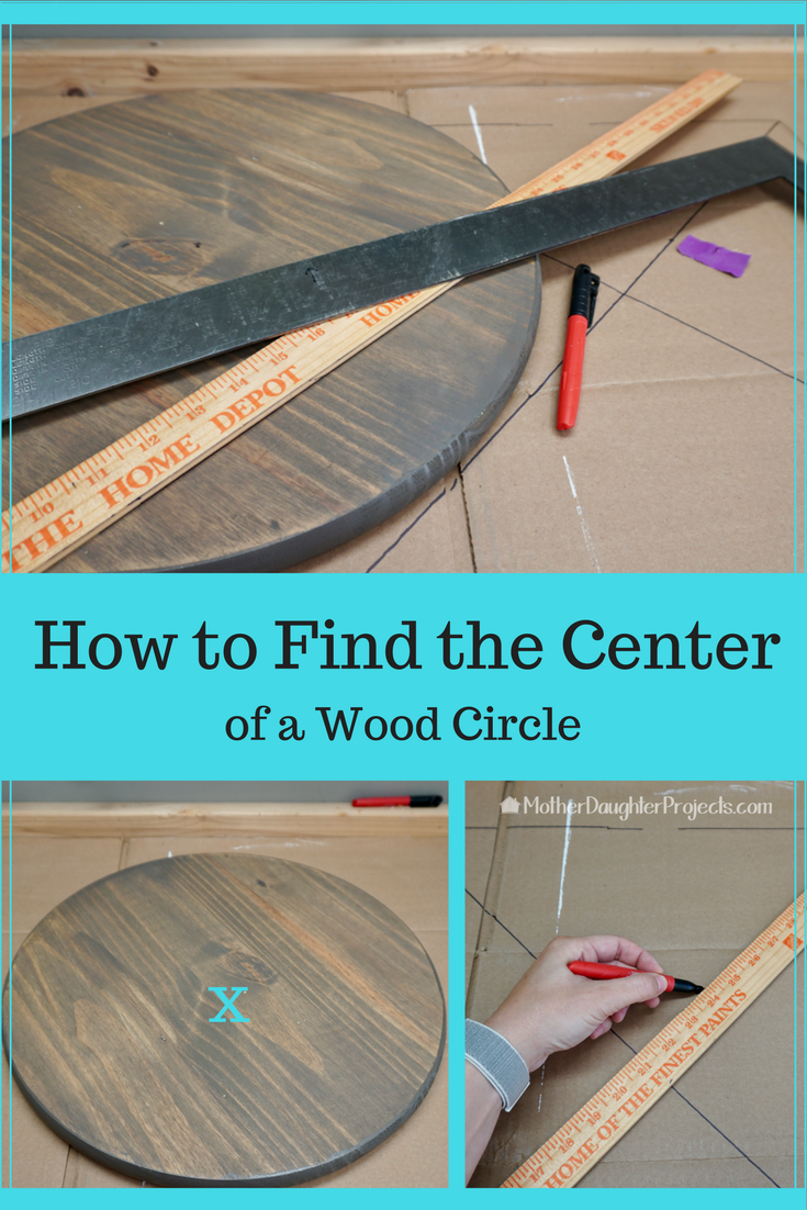 Learn a quick way to find the center of a circle or the center of a wood round.