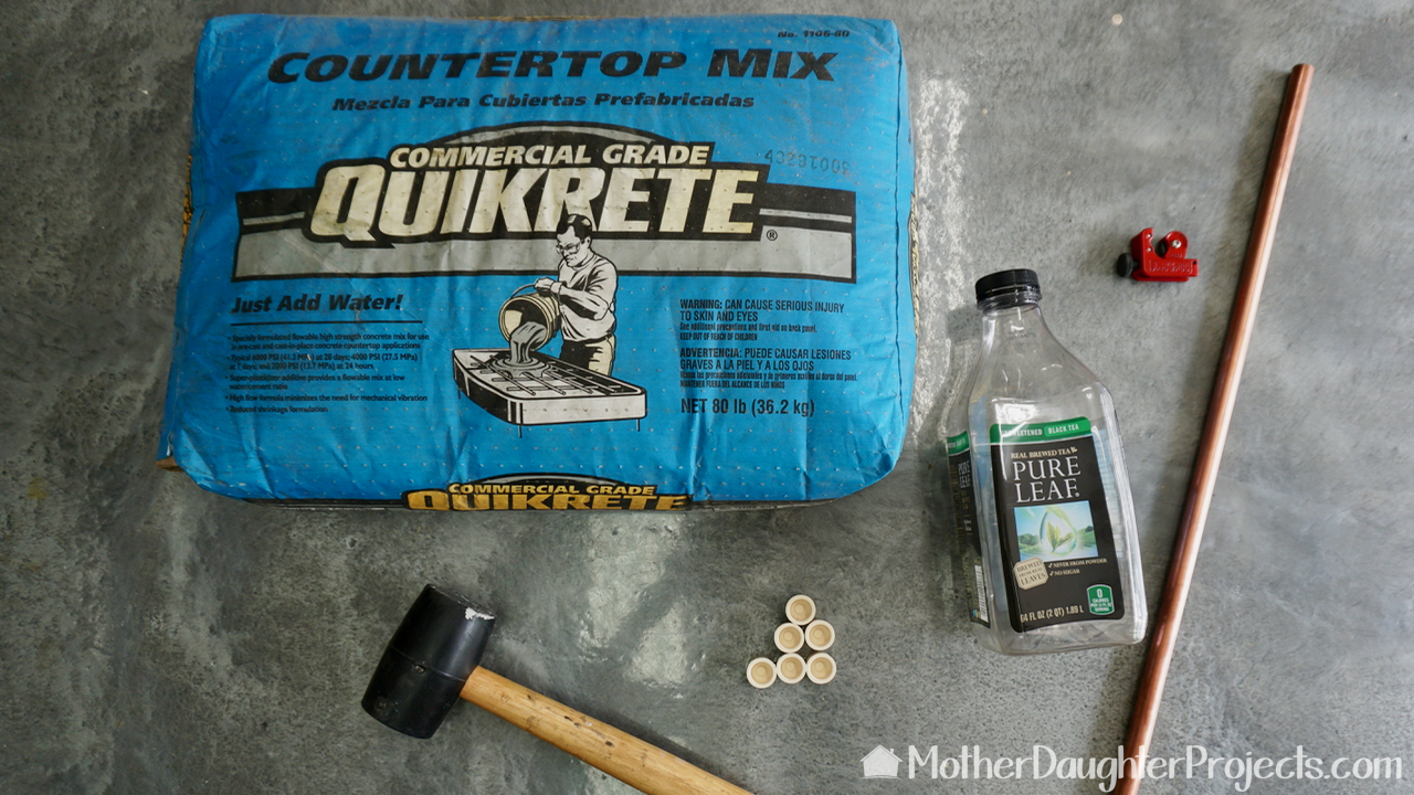 Learn how to DIY using quikrete concrete and copper pipes to make a pen or paint brush holder.