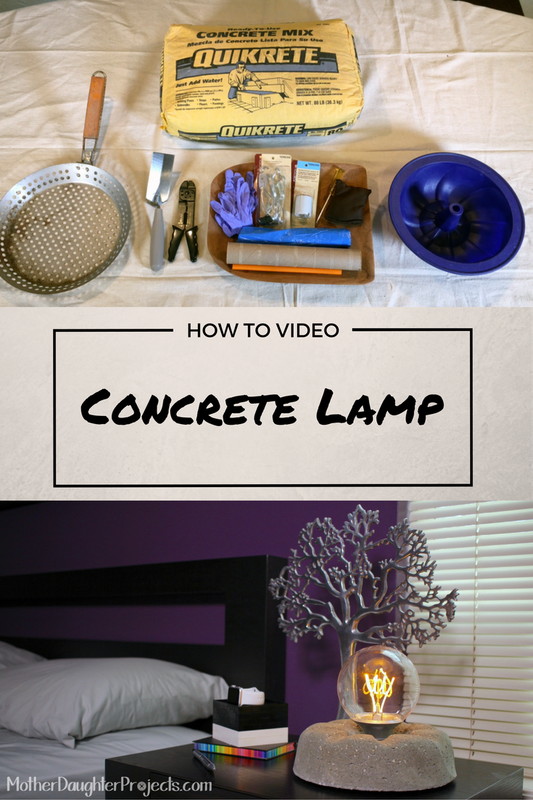 Concrete Light Bulb Lamp. MotherDaughterProjects.com
