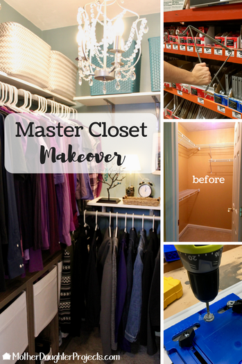Learn how to use supplies you can buy from the hardware store to update and transform your closet into an organized and beautiful space!