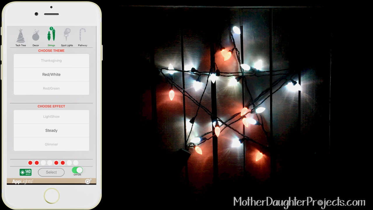 Outdoor Smart Holiday Lights. MotherDaughterProjects.com