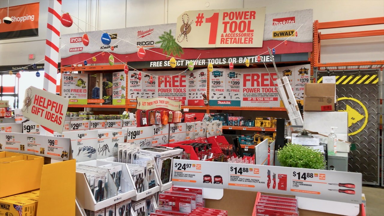 Learn all about the best tool deals in the Home Depot holiday gift center!