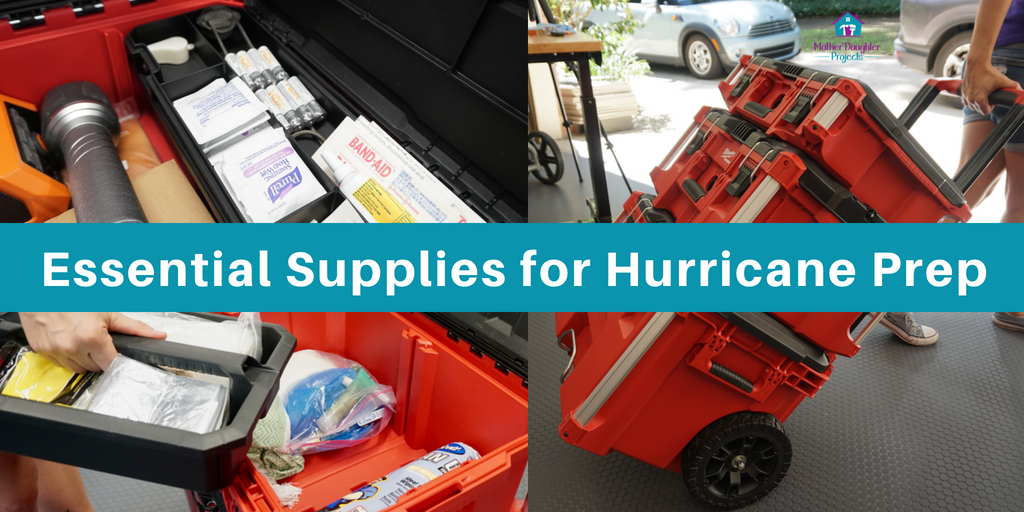 Essential supplies for hurricane prep.