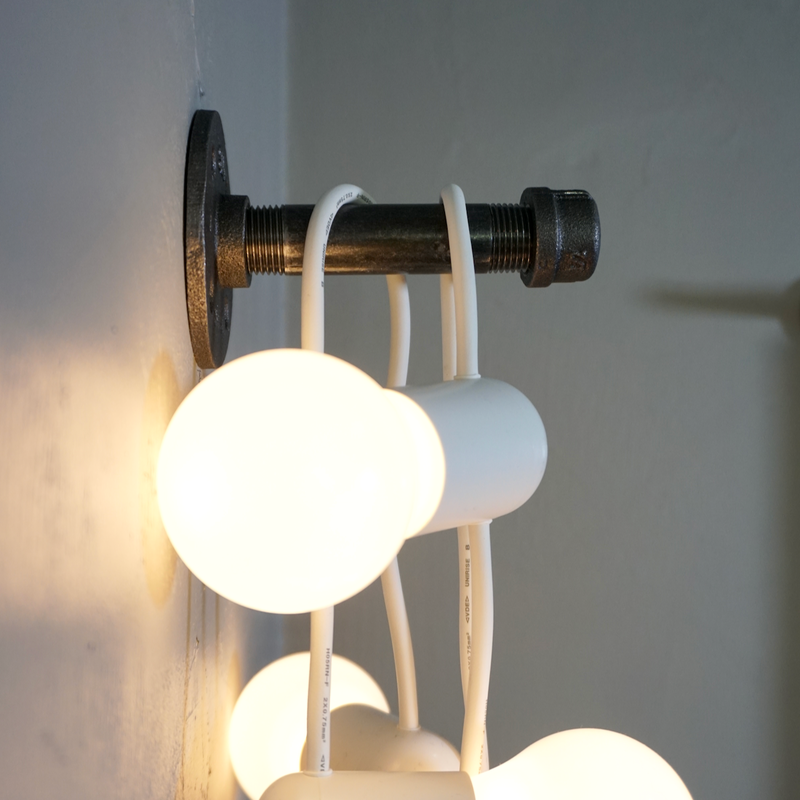 Here is a quick LED lighting idea for any home using metal pipe!