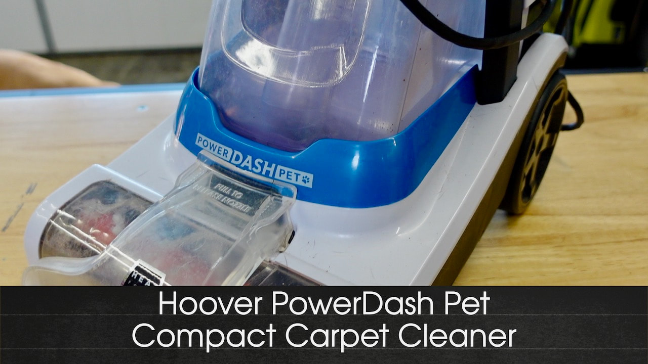 When Steph got Tosh, the second greyhound, she needed a larger carpet cleaner as Tosh had a lot of bathroom issues. She settled on the Hoover PowerDash Pet Compact Carpet Cleaner. 