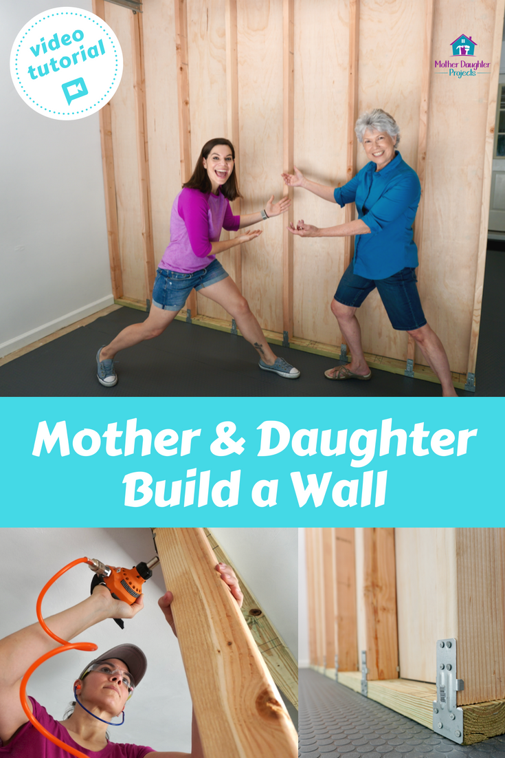 Video tutorial! Learn the basics of making a stud wall to partition off a room. #garage #wall #diy #homeimprovement #build