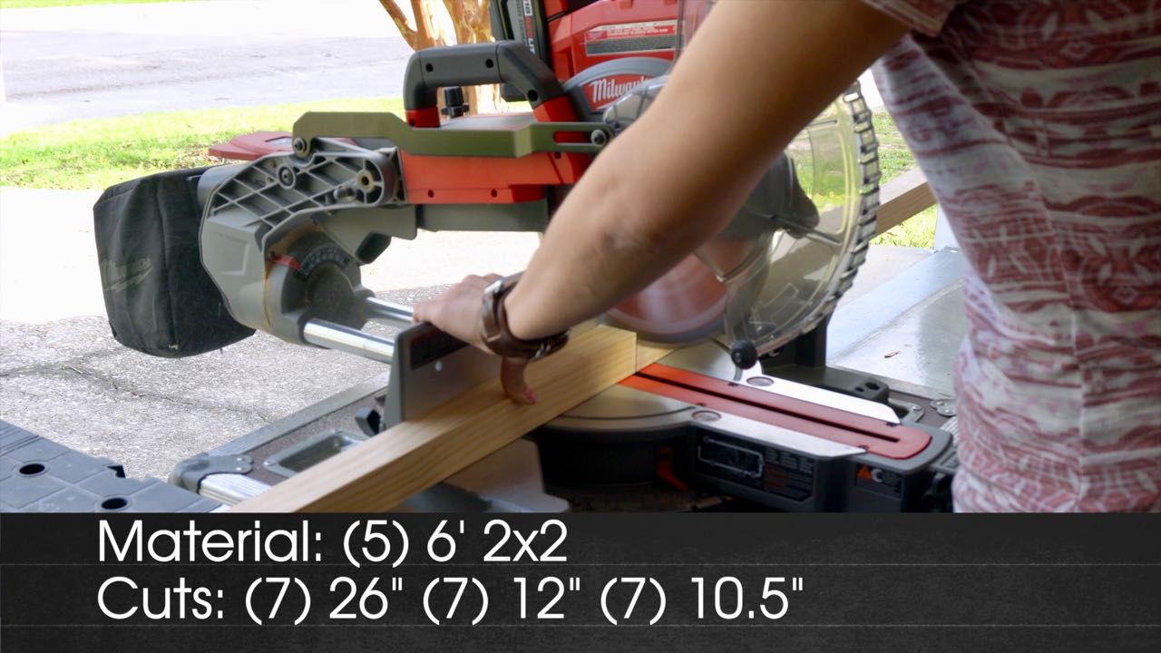 Cut the 2x2s with a miter box and hand saw or miter saw.