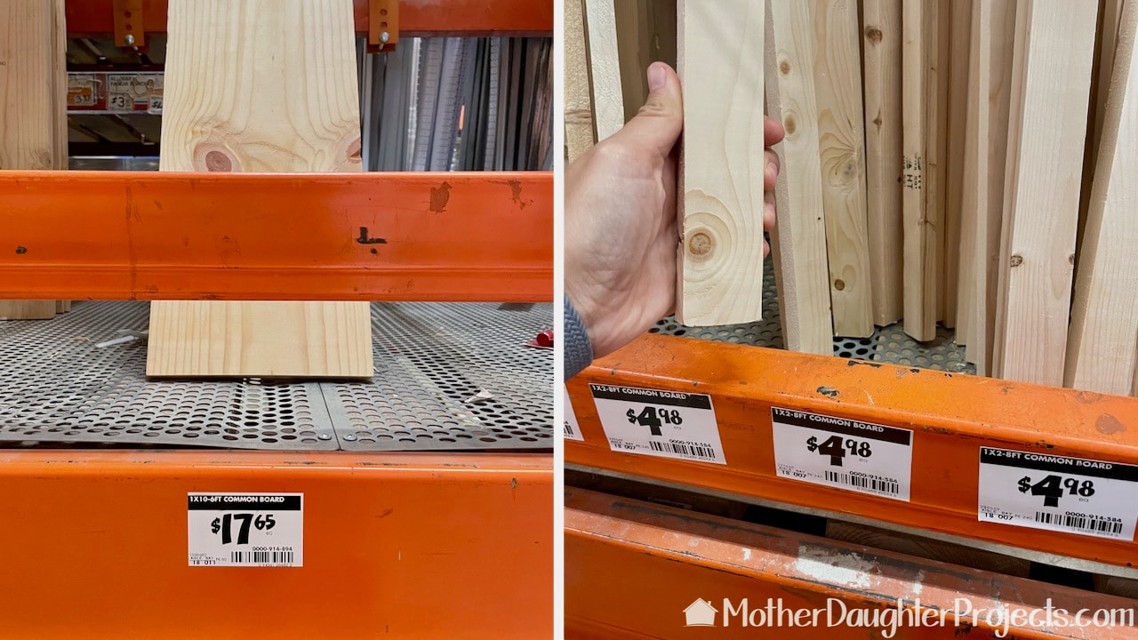Buy lumber at the Home Depot for this project if you don't already have sometime.