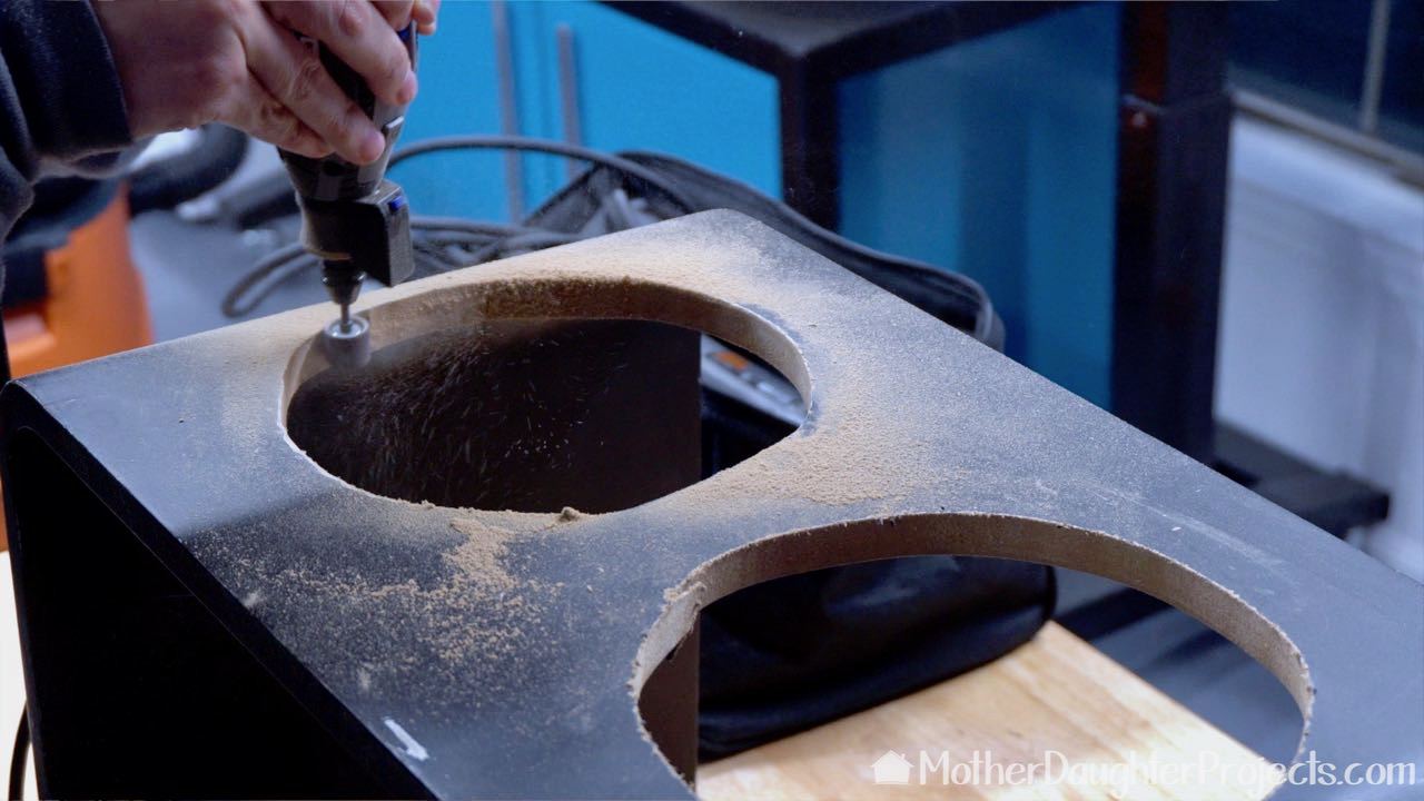 You can sand difficult to reach areas with a Dremel with sanding drums.