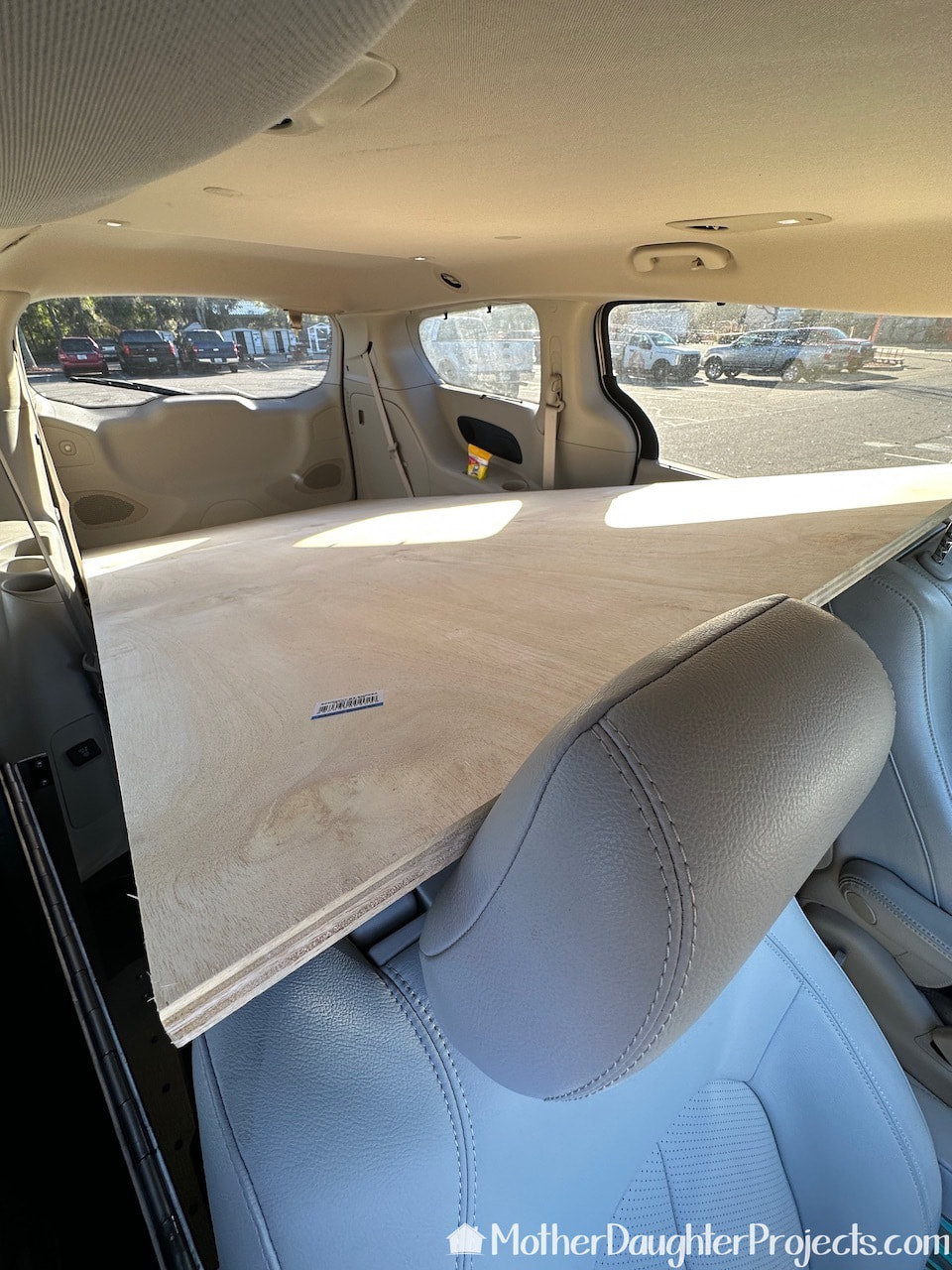 We carried the plywood home from Home Depot in our cargo van. 