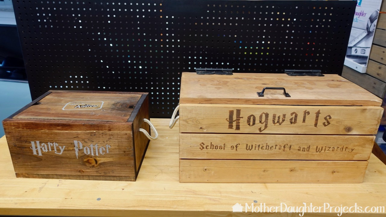 Two magical Harry Potter trunks off to the Hogwarts school of witchcraft and wizardry. 