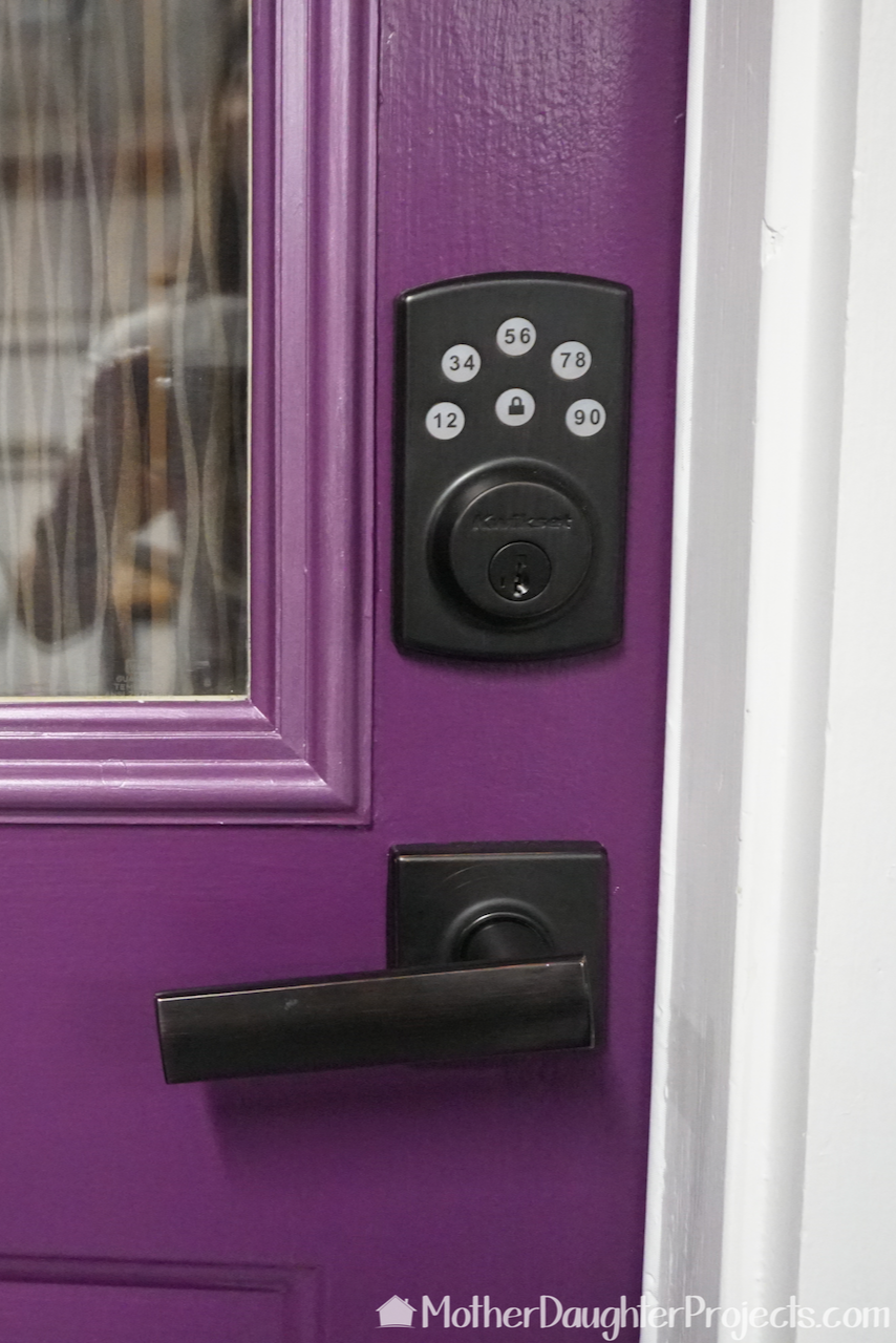 The Kwikset keypad and DecoArt Paint are a real improvement to this door. 