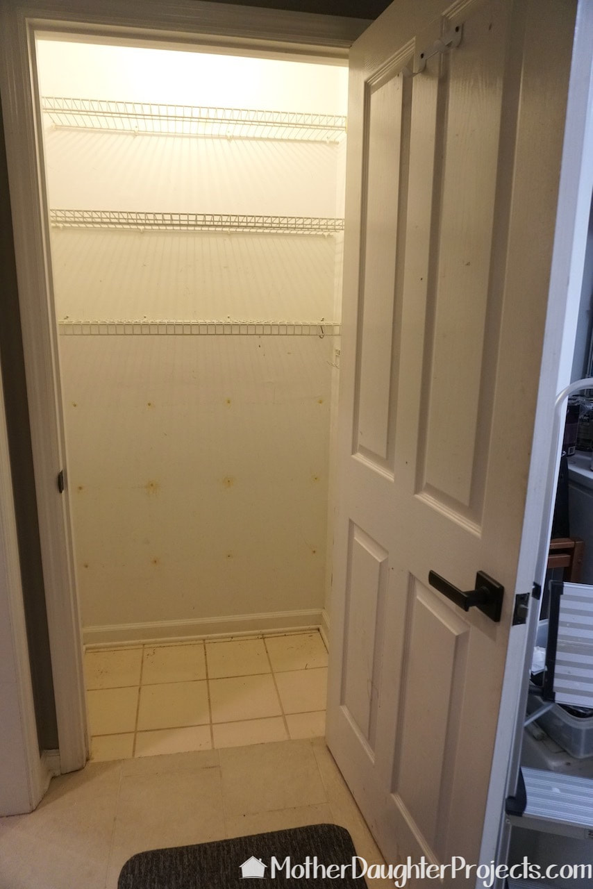 This small closet was the perfect place for a landing zone to tame all the clutter. 