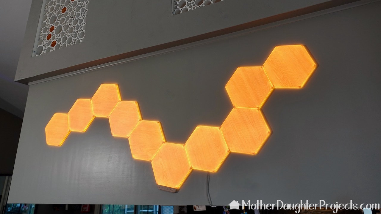 The Nanoleaf Elements can also be programmed to show one color temperature.