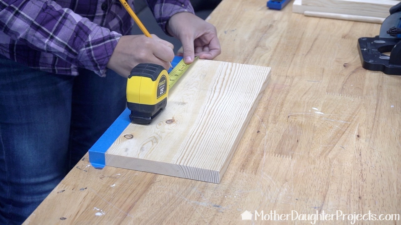 In order for the Polaroid frame to be displayed on a table top, we are adding dowels to the back as a stand.