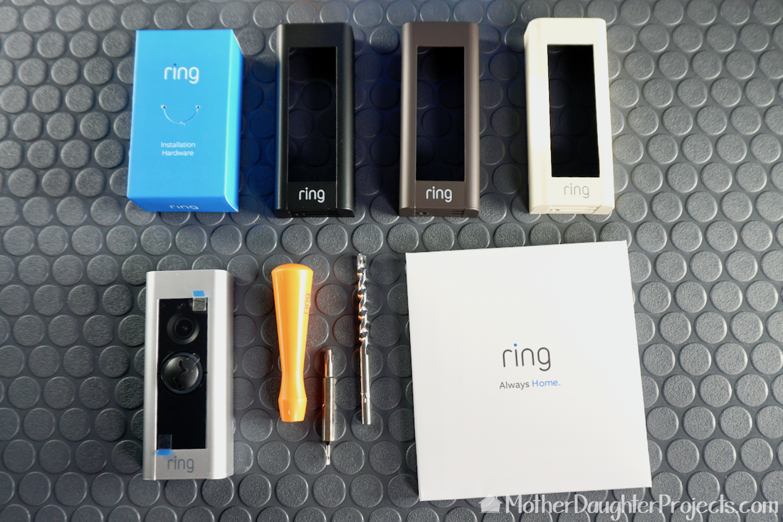 A view of all the Ring box contents. 