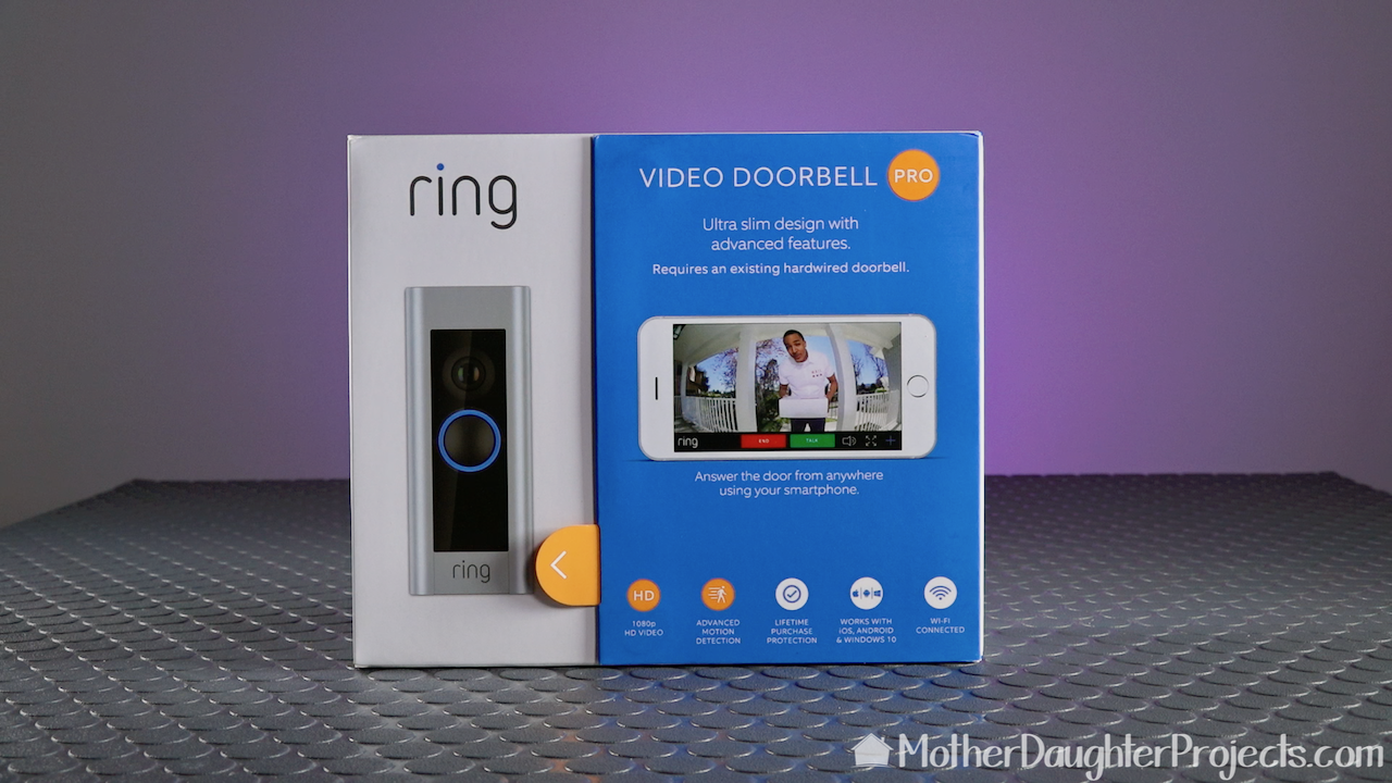 A view of the Ring Doorbell box.