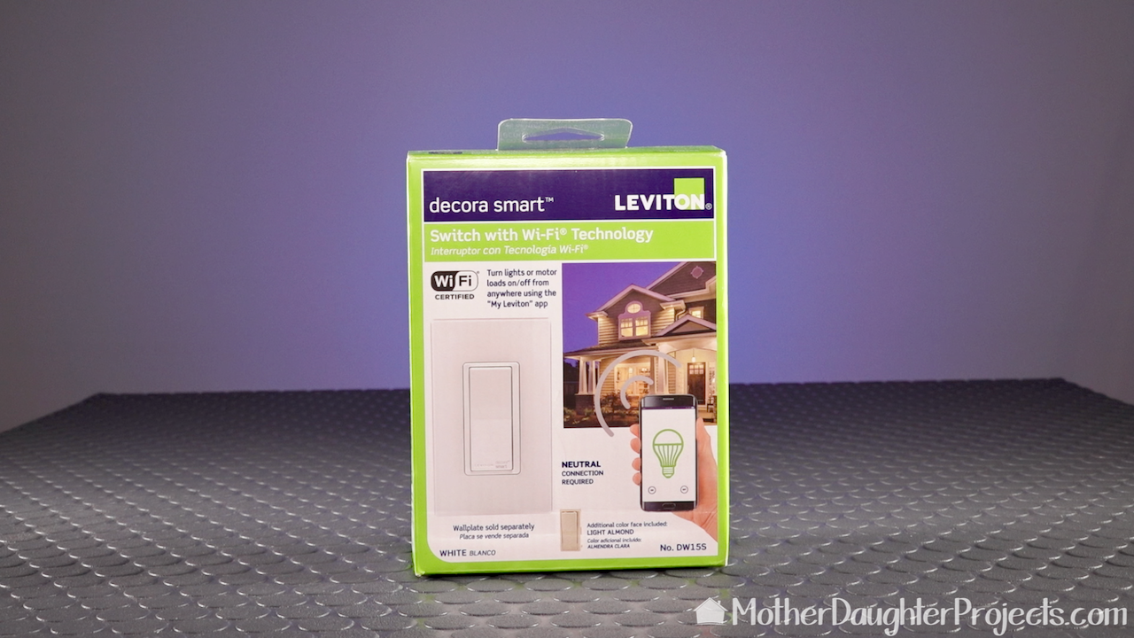 Leviton Decora Smart Wi-Fi 15A LED/ Switch packaging. 