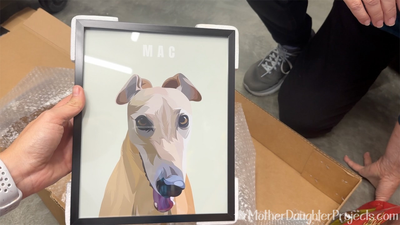 Home Reserve sent along a picture of Mac the greyhound as a gift.