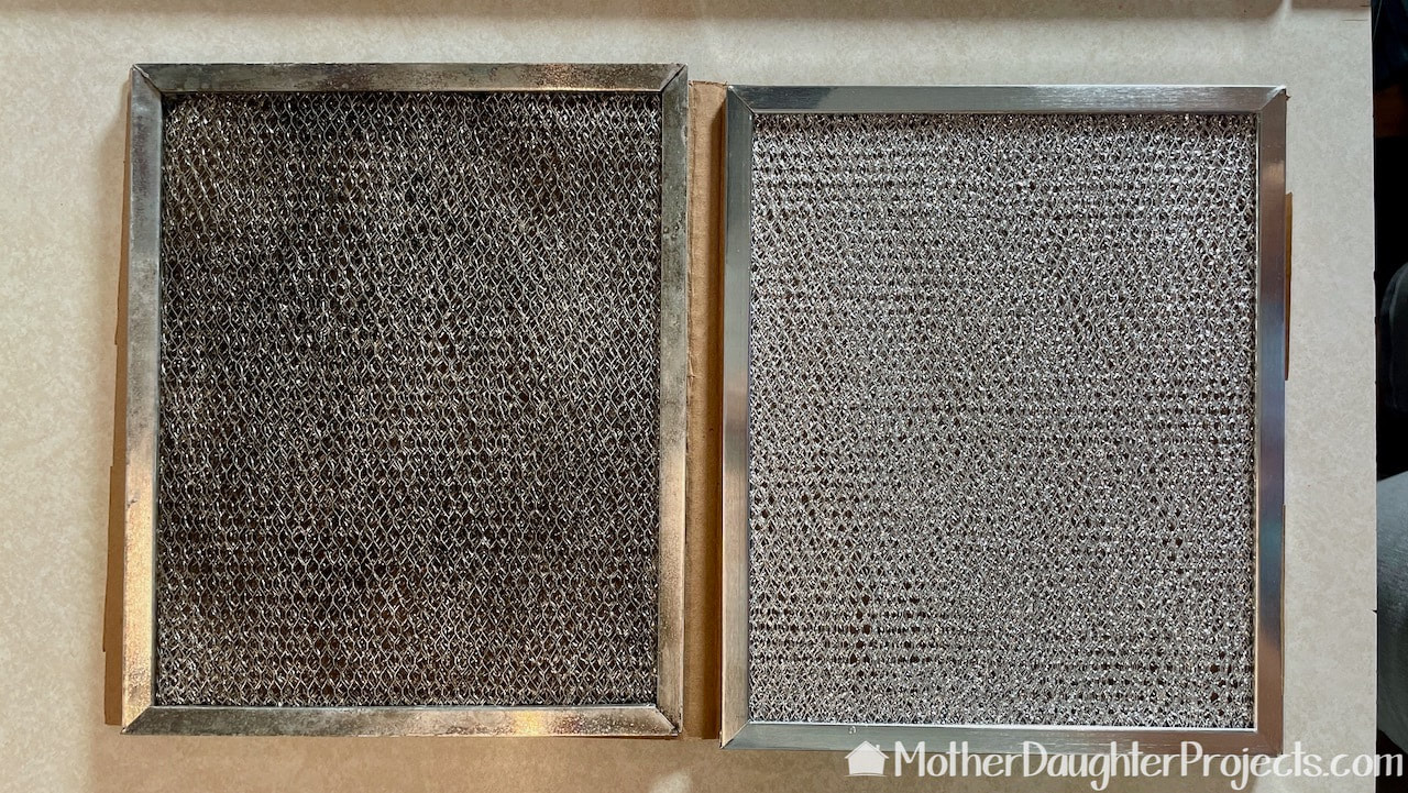 The brand new hood filter on the right. 