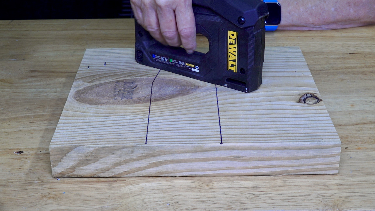 The DeWalt Carbon fiber tracker stapler is lightweight and easy to use.