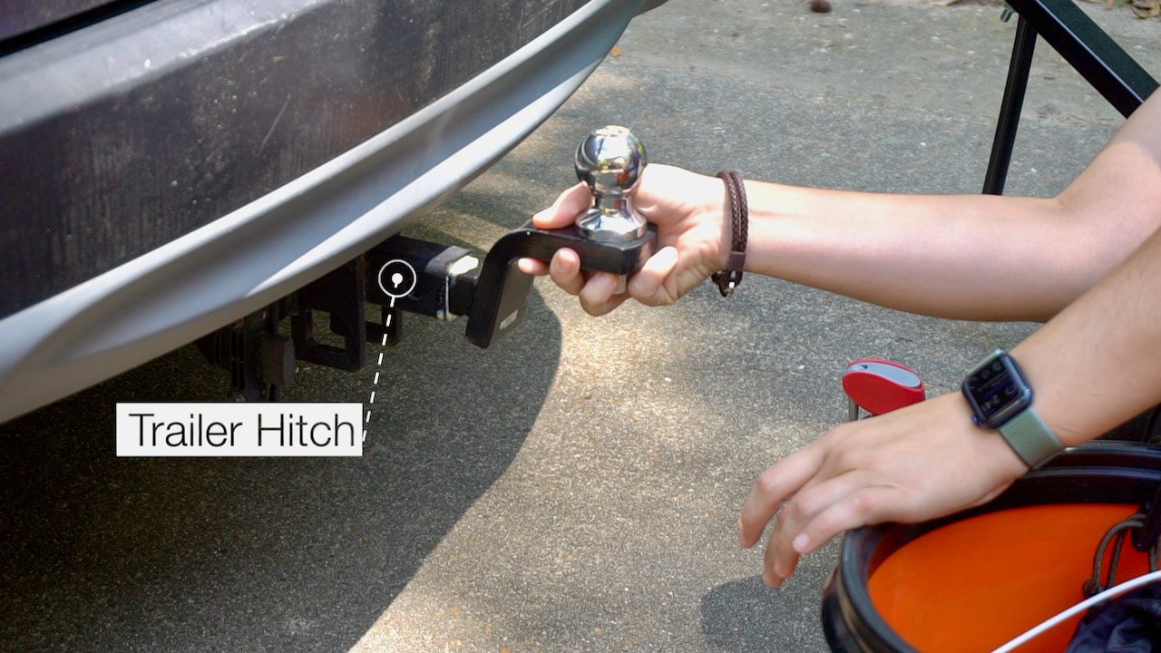 Use the trailer hitch gel lube on the trailer hitch.